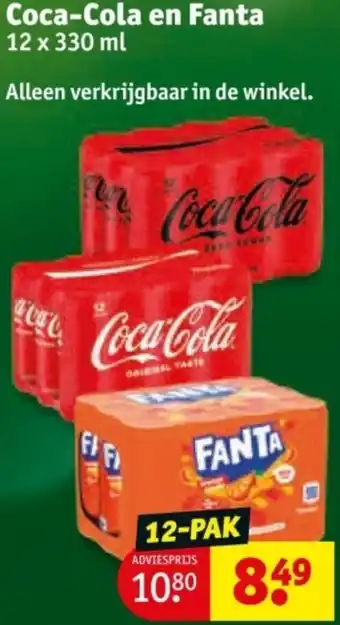 Kruidvat Coca-Cola en Fanta aanbieding