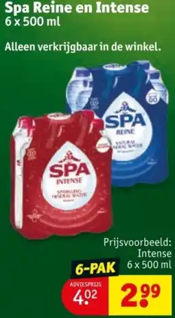 Kruidvat Spa Reine en Intense aanbieding