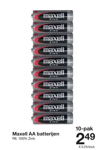 Zeeman Maxell AA batterijen aanbieding