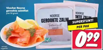 Nettorama Visscher Noorse gerookte zalmfilet aanbieding