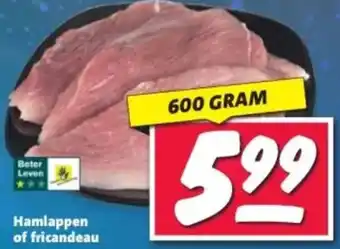 Nettorama Hamlappen of fricandeau aanbieding