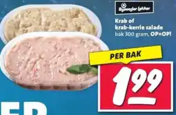 Nettorama Krab of krab-kerrie salade aanbieding