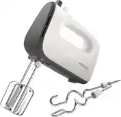 Amazon Philips Handmixer - 450W, 5 Snelheden + Turbo, Dubbele Kloppers, Kneedhaken, Grijs (HR3740/00) aanbieding