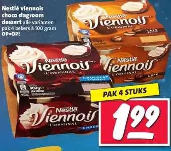 Nettorama Nestlé viennois choco slagroom dessert aanbieding