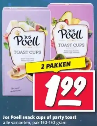 Nettorama Jos Poell snack cups of party toast aanbieding
