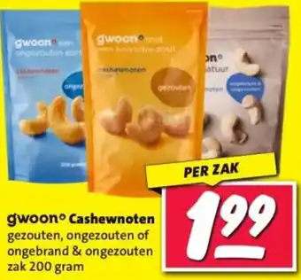 Nettorama Gwoon Cashewnoten aanbieding