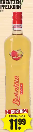 Super Dirck 3 Berentzen apfelkorn aanbieding