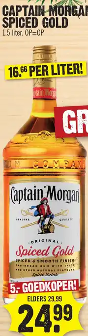 Super Dirck 3 Captain morgan spiced gold aanbieding