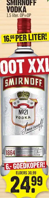 Super Dirck 3 Smirnoff vodka aanbieding