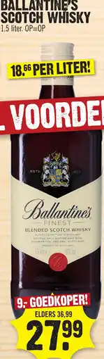 Super Dirck 3 Ballantine's scotch whisky aanbieding