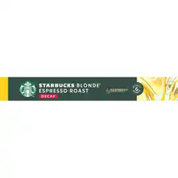 Jumbo Starbucks by Nespresso Blonde Espresso Roast Decaf 10 Koffiecups aanbieding