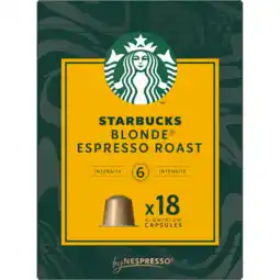 Jumbo Starbucks by Nespresso Blonde Espresso Roast 18 Koffiecups aanbieding