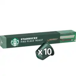Jumbo Starbucks by Nespresso Pike place Lungo 10 Koffiecups aanbieding