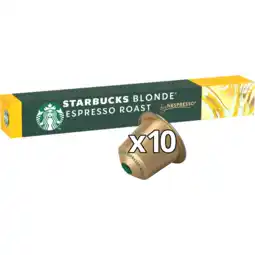 Jumbo Starbucks by Nespresso Blonde Espresso Roast 10 Koffiecups aanbieding