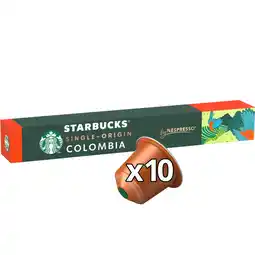 Jumbo Starbucks by Nespresso Colombia Medium Roast 10 Koffiecups aanbieding