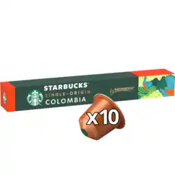 Jumbo Starbucks by Nespresso Colombia Medium Roast 10 Koffiecups aanbieding