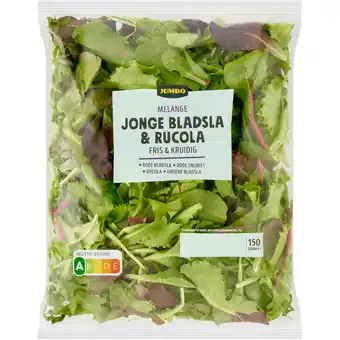 Jumbo Jumbo Melange Jonge Bladsla & Rucola 150 g aanbieding