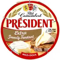 Jumbo Président Petit Camembert Extra Smeuïg Mild 135 g aanbieding