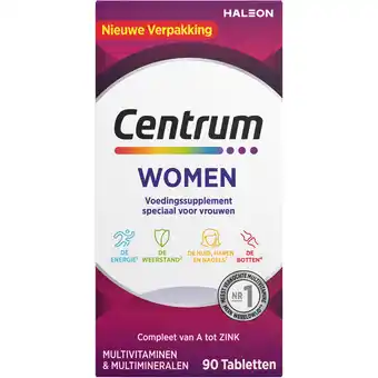 Jumbo Centrum Women multivitaminen & multimineralen tabletten, 90 stuks aanbieding