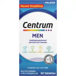 Jumbo Centrum Men multivitaminen & multimineralen tabletten, 90 stuks aanbieding