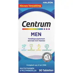 Jumbo Centrum Men multivitaminen & multimineralen tabletten, 90 stuks aanbieding