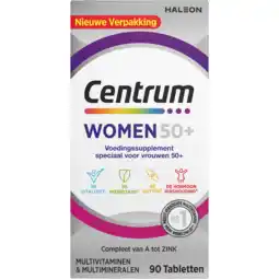 Jumbo Centrum Women 50+ multivitaminen & multimineralen tabletten, 90 stuks aanbieding