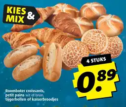 Boni Roomboter croissants, petit pains, tijgerbollen of kaiserbroodjes aanbieding