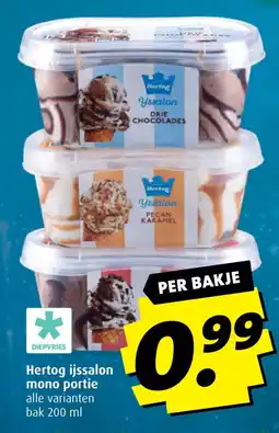 Boni Hertog ijssalon mono portie aanbieding