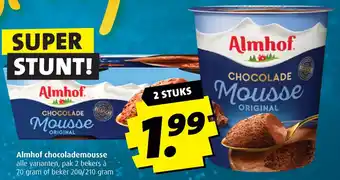 Boni Almhof chocolademousse aanbieding