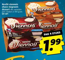 Boni Nestlé viennois choco slagroom dessert aanbieding