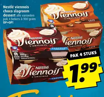 Boni Nestlé viennois choco slagroom dessert aanbieding