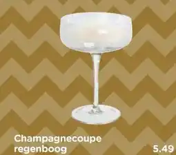Xenos Champagnecoupe regenboog aanbieding