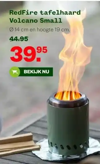 Welkoop RedFire tafelhaard Volcano Small aanbieding