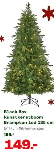 Welkoop Black Box kunstkerstboom Brampton led 185 cm aanbieding