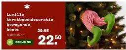Welkoop Luville kerstboomdecoratie bewegende benen aanbieding