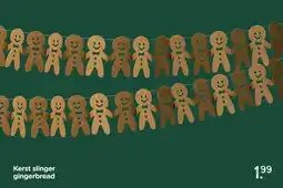 Xenos Kerst slinger gingerbread aanbieding