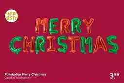 Xenos Folieballon Merry Christmas aanbieding