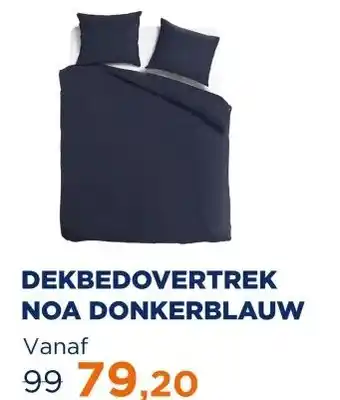 TotaalBED Dekbedovertrek Noa Koningsblauw 140 x 200/220 cm aanbieding