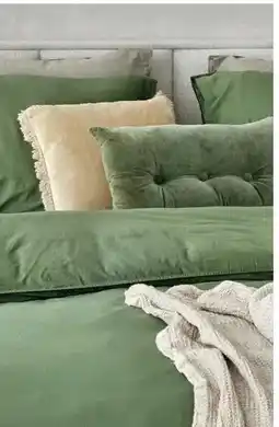 TotaalBED Dekbedovertrek Noa Olijfgroen 140 x 200/220 cm aanbieding