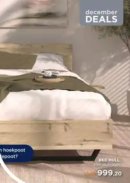 TotaalBED Bed Hull | houten hoofdbord | 140 x 200 cm | Slede poten aanbieding