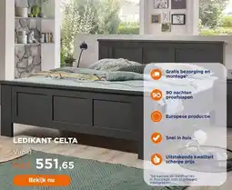 TotaalBED Bed Celta voorraad | 140 x 200 cm | Grafiet Decor aanbieding