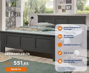 TotaalBED Bed Celta voorraad | 140 x 200 cm | Grafiet Decor aanbieding