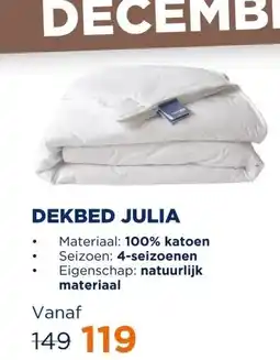 TotaalBED Dekbed Julia 100% katoen | 140 x 200 cm | 4-seizoenen aanbieding