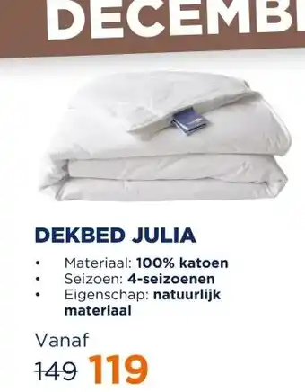 TotaalBED Dekbed Julia 100% katoen | 140 x 200 cm | 4-seizoenen aanbieding