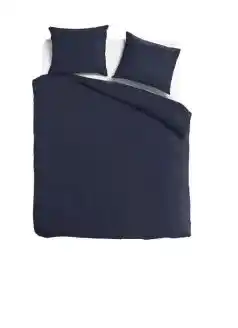 TotaalBED Dekbedovertrek Noa Koningsblauw 140 x 200/220 cm aanbieding