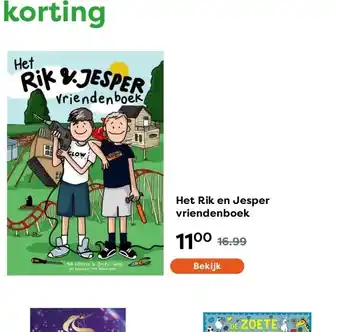 The Read Shop Het Rik en Jesper vriendenboek aanbieding