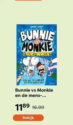 The Read Shop Bunnie vs Monkie en de mens-invasie! aanbieding