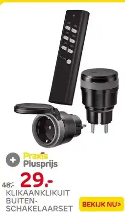 Praxis KlikAanKlikUit draadloze schakelaarset aanbieding