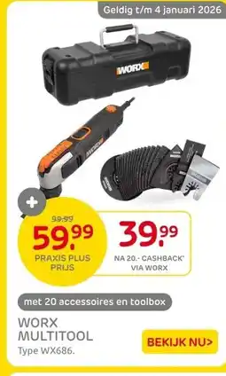 Praxis WORX MULTITOOL aanbieding
