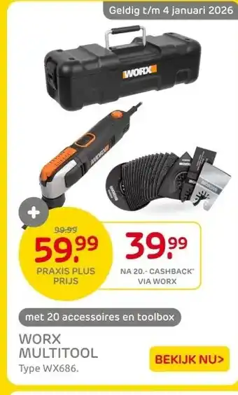 Praxis WORX MULTITOOL aanbieding